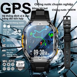 Đồng Hồ Thông Minh Thể Thao GPS TREX3 Dành Cho Nam 2025 Mới Cấp Quân Sự 10ATM Chống Nước Bơi Đo Độ Cao La Bàn Cuộc Gọi Bluetooth 530mAh Đồng Hồ Thông Minh