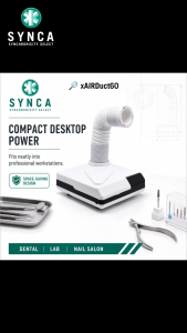 xAIRDUCT60 NailTech Set LUMISPARK 60W Dust Collector for Nail Tech - Lighting- Lab- Sterlize Vacuum