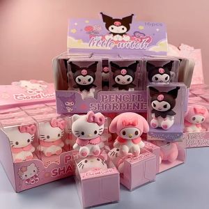 FUFU SHOP กบเหลาดินสอซิลิโคน กบเหลาดินสอ Kuromi น่ารัก อุปกรณ์การเรียนและเครื่องเขียนสำหรับเด็ก