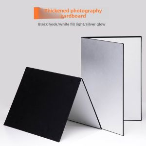 A4 Black and White Silver Thickened Double-Sided Paperboard for Photography Foldable Reflector Reflector Still Life Product Shooting Props Matte Board Reflector Light Absorbing Board Small Object Still Life Product Shooting and Photo-Taking