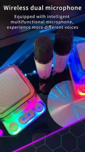 MINI Speaker Bluetooth Karaoke Musik Box Full Bass Portable 2 Mic Super Bass Wireless Suara Ajaib