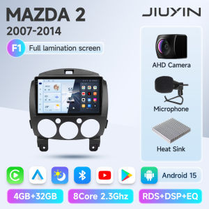 JIUYIN | JIUYIN Android 15 Car stereo Radio Multimedia Video Player Navigation GPS For MAZDA 2 Mazda 2 2007 - 2014 Head Unit Carplay