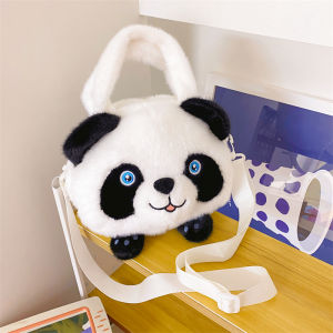 Kids Bag Bamboo Plush Bag Girl Cute Cartoon Panda Shoulder Bag Girls Crossbody Bag Super Cute Mobile Phone Bag