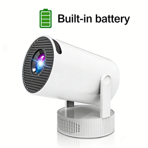 Salange | Salange HY300 Pro Max 8K Smart Projector Built-in Battery 1280*720P Android14 8000 Lumens WiFi6 BT5.4 Mobile Outdoor Home Cinema