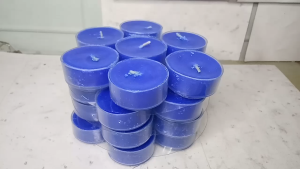 Tealight Candle Lilin Tealight Dekorasi Berdoa Warna Biru Isi 28Pcs