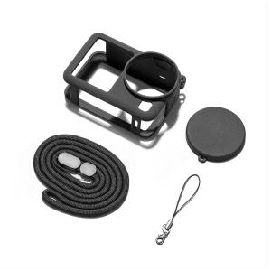 PULUZ | For DJI Osmo Action 6 Camera Silicone Protective Case Soft Cover with Anti-loss Wrist Strap & Lens Cap