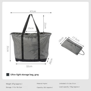 Campingmoon | B-86-H Ultralight Packable Bag Self-Storing Design Water-Repellent Versatile For Camping Sports Commuting And Grocery Shopping