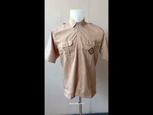 Pramuka Cowo Kantong dua Atas Baju Pramuka Lengan Pendek Kain Licin Atasan Pramuka LENGKAP Seragam sekolah AMRYCOLLECTION