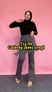 Celana Jeans Wanita Cutbray Highwaist Stretch Premium Celana Panjang Jeans Cutbray Auto Jenjang