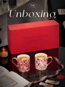 ถ้วยกุหลาบคู่รักไปยังถ้วย มอบถ้วยเพื่อนสนิท หมั้นของขวัญแต่งงานพร้อมของขวัญมือ