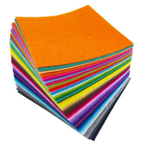 40Colors Squares Felt Fabric Sheets Patchwork Sewing DIY Craft 1mm Thick With Sewing Kit Soft Nonwoven Patchwork Decoration