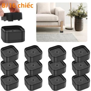 8/16 Chiếc Đế Nâng Đồ Nội Thất Cao Cấp Có Thể Điều Chỉnh Dùng Cho Ghế Sofa Bàn Giường Chống Trượt Có Thể Xếp Chồng Phụ Kiện Nội Thất Bằng Nhựa