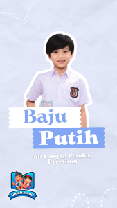 Baju Putih SD Premium Lengan Pendek Bahan Oxford Putra Putri