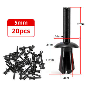 RYSJM | 20/40Pcs Fender Liner Rivet Expanding Clip Retainer Auto Fender Push Rivet Bumper Trim Fender Liner Fastener Bumper Retainer