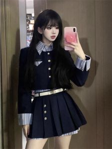 A Set of Early Autumn Fancy Autumn Dress Korean Style Atmosphere Wear Match Early Autumn JK Uniform Preppy Style Suit