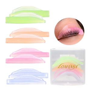 แผ่นดัดขนตา Lomansa 8 ชิ้น/4 ขนาด สำหรับดัดขนตาและยกขนตา ใช้ซ้ำได้ ทำจากซิลิโคน อุปกรณ์แต่งหน้า