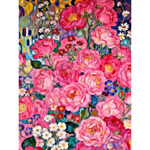 500 1000 1200 2000pcs Jigsaw Puzzle Pink Blossom Floral Garden Abundant Flowers Romantic Scene For Family Fun Brain Teaser Gift