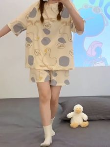 VOOWO Daster Import Wanita Daster Spandek Daster Lucu Motif Korea Baju Tidur Gaun Wanita Baju Tidur Terusan Daster Viral Kekinian Import Korea Murah Model Dress Panjang