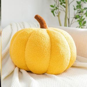 Scandinavian Artificial Pumpkin Pillow Ins Style Halloween Pumpkin Lumbar Support Pillow Sofa Living Room Bay Window Decoration Stuffed Toy