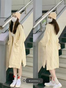 Milk Fufu Large Sweater Cardigan Female Soft Sticky Fall and Winter Lazy Fancy Loose Overknee Mid-Length Knitting Outwear