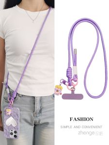 สายรัดโทรศัพท์มือถือแบบยาวผูกได้หลายทางสำหรับผู้ชายและผู้หญิงสำหรับการเดินทางกลางแจ้งและปีนเขาแบบทันสมัยและเรียบง่าย