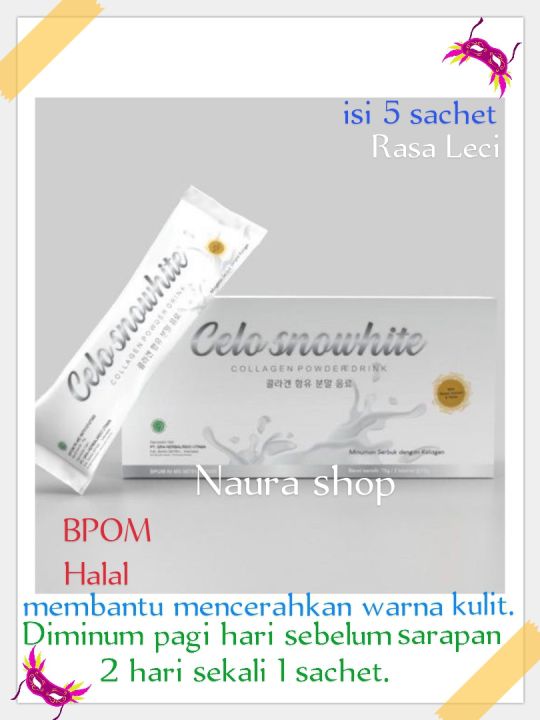 SNOW WHITE CELO COLAGEN POWDER DRINK //mencerahkan warna kulit.