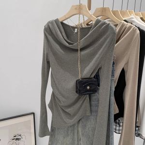 Chic French Style Shirt Irregular Long Sleeve