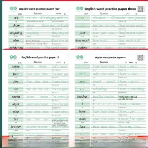 Primary School HongShengTi English Calligraphy Practice Book Beginner Introduction Basic Red Tracing Writing Book for Children