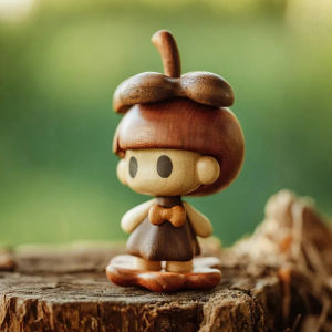 Original Design Winki Wooden Toy Collectible Figurine Trendy Home Decorative Accessories High-end Gift Solid Wood Bamboo