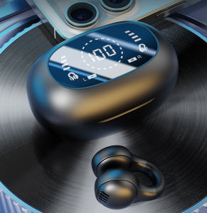 New Digital High Quality Clip On Wireless Bluetooth Bone Conduction Open Ear Headphones Stereo Noise Reduction Earbuds