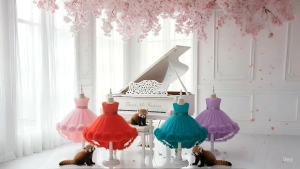 Váy bé gái bồng bềnh đáng yêu - Váy Công Chúa Thanh Nhi Fashion TN019 [tặng kèm phụ kiện]