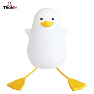Thunlit Seagull ไฟกลางคืนเป็ดน้อยโคมไฟซิลิโคน Pat USB ชาร์จพร้อมกับแสงนอนคริสต์มาสของขวัญไอเดีย