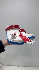 Croc คิตตี้ รองเท้าแตะสุดคิวท์ Sz.M4-M7 สีขาวน่ารัก ทำจากยาง เบาสบาย มีเก็บปลายทาง AMA151