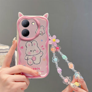 Silicone Phone Case for VIVO Y36 4G/5G Overseas Version Anti-Fall Cute Ear Design Personalized Creative Cartoon Style for Women