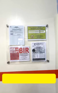 [Original 24 hours delivery] LE Acrylic Business Permit Certificate Registration Display Insert Holder 2 Layers (Sandwich-type)