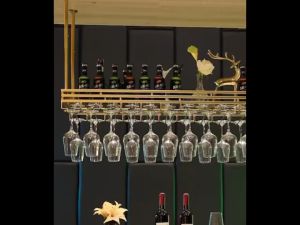 150*35CM Rak Gantung Gelas Wine & Rak Anggur Tanpa Cangkir