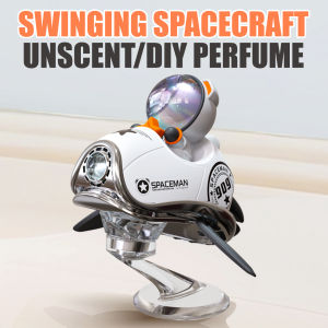 Inertial Swinging Spaceship fragrance diffuser spaceman car air freshener ornaments dashboard decor perfume interior accessories