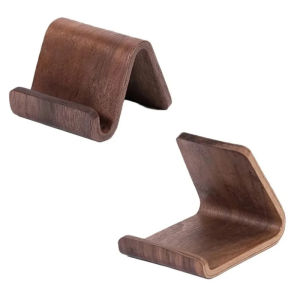 Vintage Style Desktop Smartphone Mount 1PCS Wooden Phone Holder Stand For iPhone 17~12 Samsung S25 S24 Xiaomi Cellphone Bracket