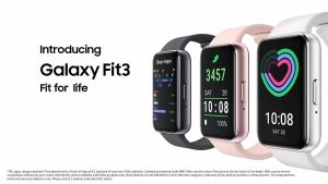 ORIGINAL SAMSUNG Galaxy Fit3 | Bluetooth 5.3 | 5ATM & IP68 | up to 13 Days battery | Instant Notifications | Model : SM-R390NZAAXME [ Gray Colour ]