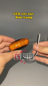 1pc x CS Led 12V 24V Side Lamp Lorry Light Small Roof Lamp White Amber Red 6cm x 3cm (1pc)