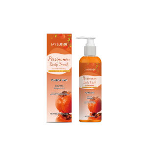 简素净 | Jaysuing Persimmon Body Wash Odor Removal Refreshing Oil Control Exfoliating Body Cleaning Smooth Skin Purification Shower Gel