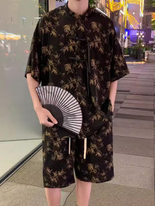 Vintage Chinese Style Mens Summer Clothing Set