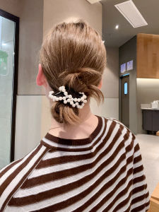 Elegant Pearl Hair Ties Simple Chic Hair Bands Face Mask Holder Versatile Hair Accessories Korean Style Fashion Jewelry