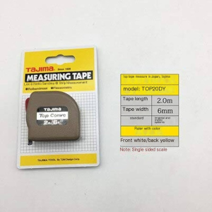 TAJIMA Stainless Steel Metric & Imperial Tape 1Pcs with Clip Automatic Lock Mini Tape 2/3.6/5m Precision Measure Tool TOP Series