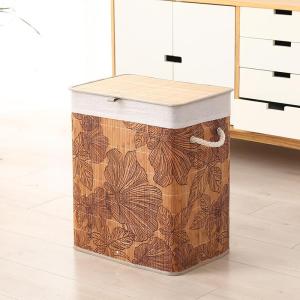 LIANGJUZHIGE | Dust-proof Foldable Bamboo Laundry Basket