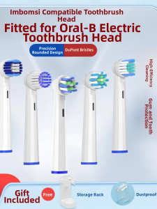 Soft Bristle Electric Toothbrush Head Replacement OralB Compatible Pro3 Specialized Design for Deep Cleaning PP Material