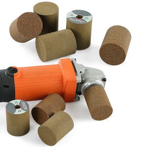 50/100/200# Cylindrical grinding wheel Metal Polishing Block M10 Threaded Grinder Rotating Tools Accessories Sharpening Stone