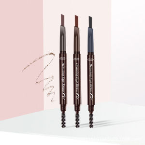 Waterproof Sweatproof Natural Looking Double Ended Eyebrow Pencil Long Lasting Smudge Proof Colorful Little House Beauty Tool