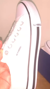 All America Kasut Putih Sekolah Baru / LO CUT SHOE LACE New White School Shoe 2337WB Kasut Sekolah School Shoe