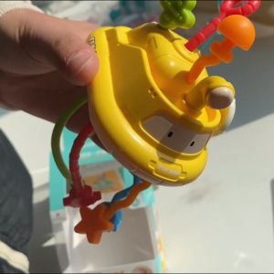 Mamibayi Multifungsi Pop It Teether Bayi Tarik Panjang Mainan Gigitan Bahan Silikon Mainan Edukasi Bayi Bpa Free